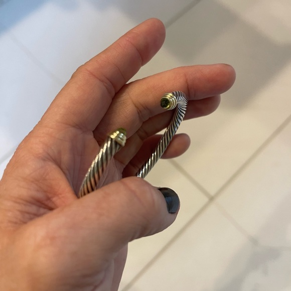 Cable Classics Bracelet in Sterling Silver with Peridot and 14K Yellow Gold - Picture 3 of 6